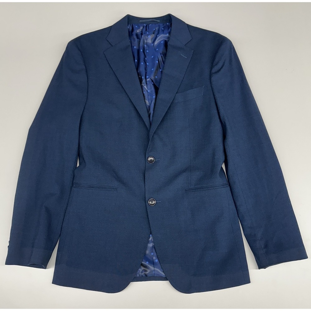 Dormeuil Paris Mens Breespoke‎ Benjamin Adams Navy Blazer Size Small